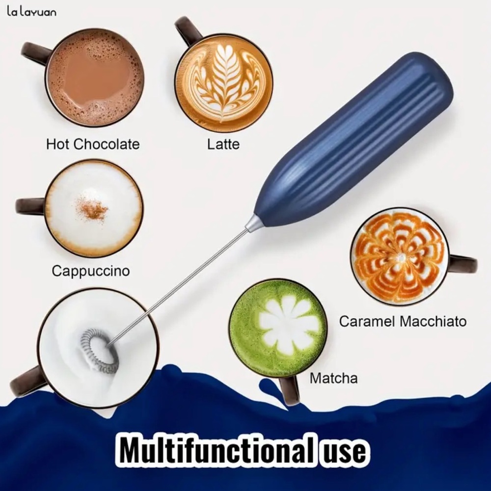 Lalayuan Powerful Electric Milk Frother, Color White - Picture 2 of 9